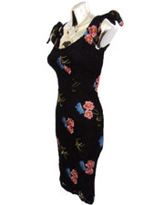 Little Mistress Lace Dress Size 8 Embroidered Bodycon Floral Black Party New