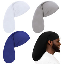 4 Pieces Unisex Jumbo Dreadlock Cap Long Hair Dreads Head Wrap Sleeping Ca