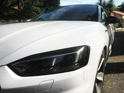 Dry Carbon Fiber Headlight Eyebrow Eyelid Cover Trim for Audi A5 B9 S5 RS5 17-19 - Picture 2 of 12