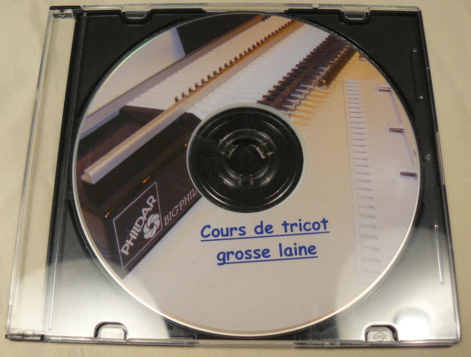 COURS DE TRICOT SUR DVD POUR MACHINES à TRICOTER GROSSE LAINE TYPE BIG'PHIL