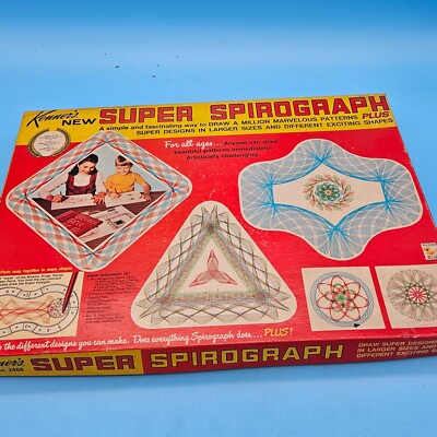 Super Spirograph 2400 1969 Kenner Near Complete w/ Paper Board and Pins
