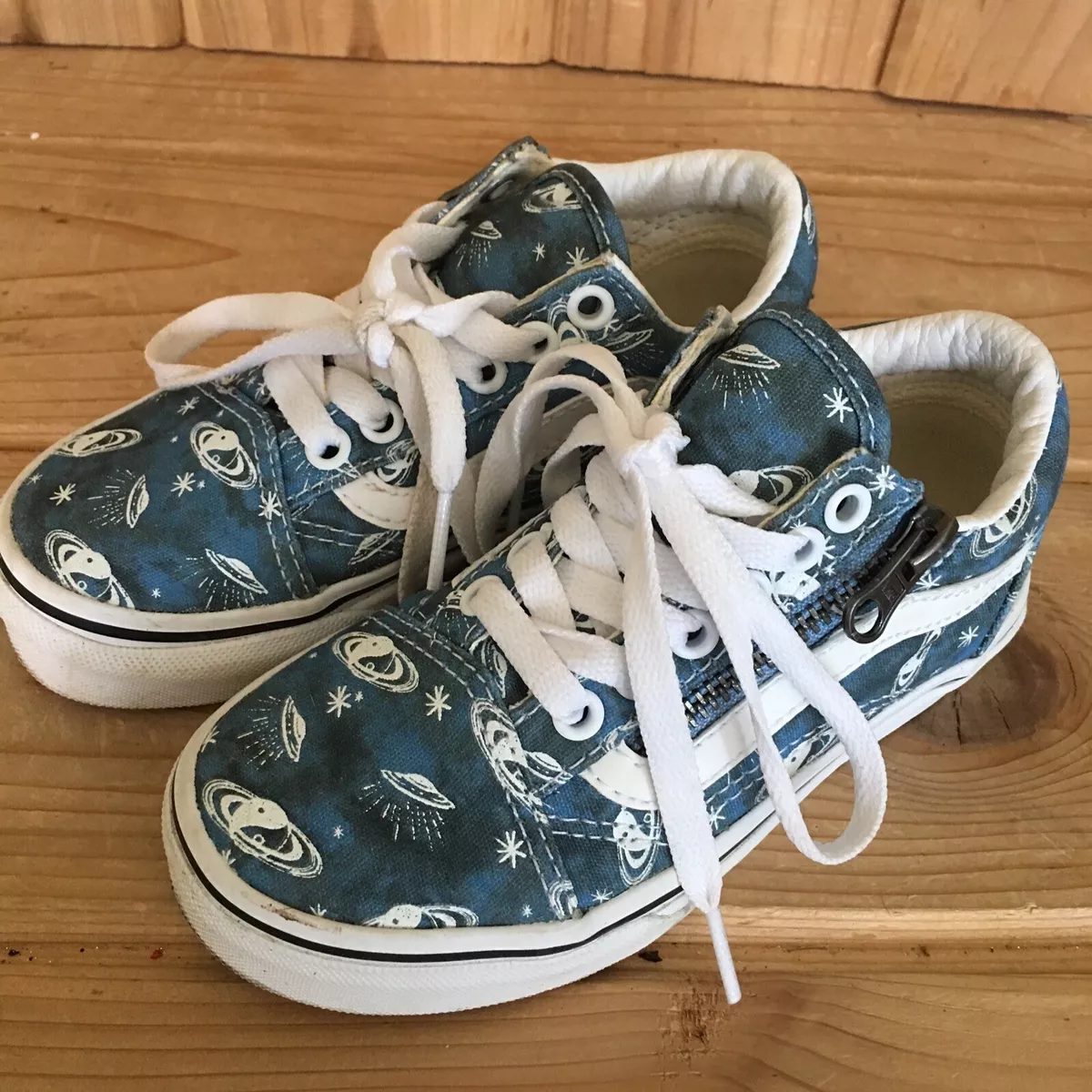 New Vans Kids Size 11 Glow In The Dark Cosmic Space Shoes | eBay