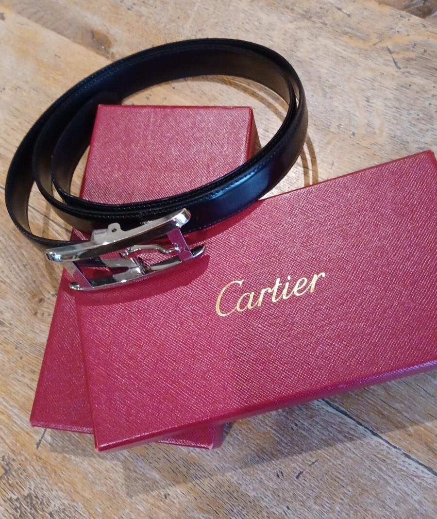Cartier Black Patent Leather Belt eBay