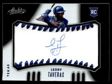 2021 Panini Absolute Rookie Baseball Material Signatures Blue Leody Taveras