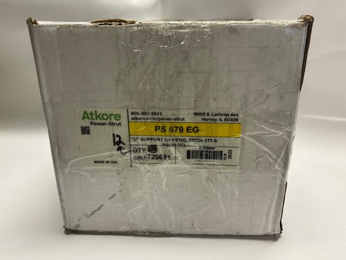 12 PK Atkore PS‑679‑EG Power‑Strut 9/16″ U‑Support, Electro-Galvanized, 5⅜″ Long - Picture 8 of 9