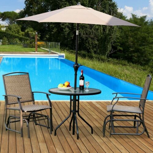 Swing Single Glider Chair Patio Outdoor Rocking Position Chair Steel Frame Home - Picture 2 of 12