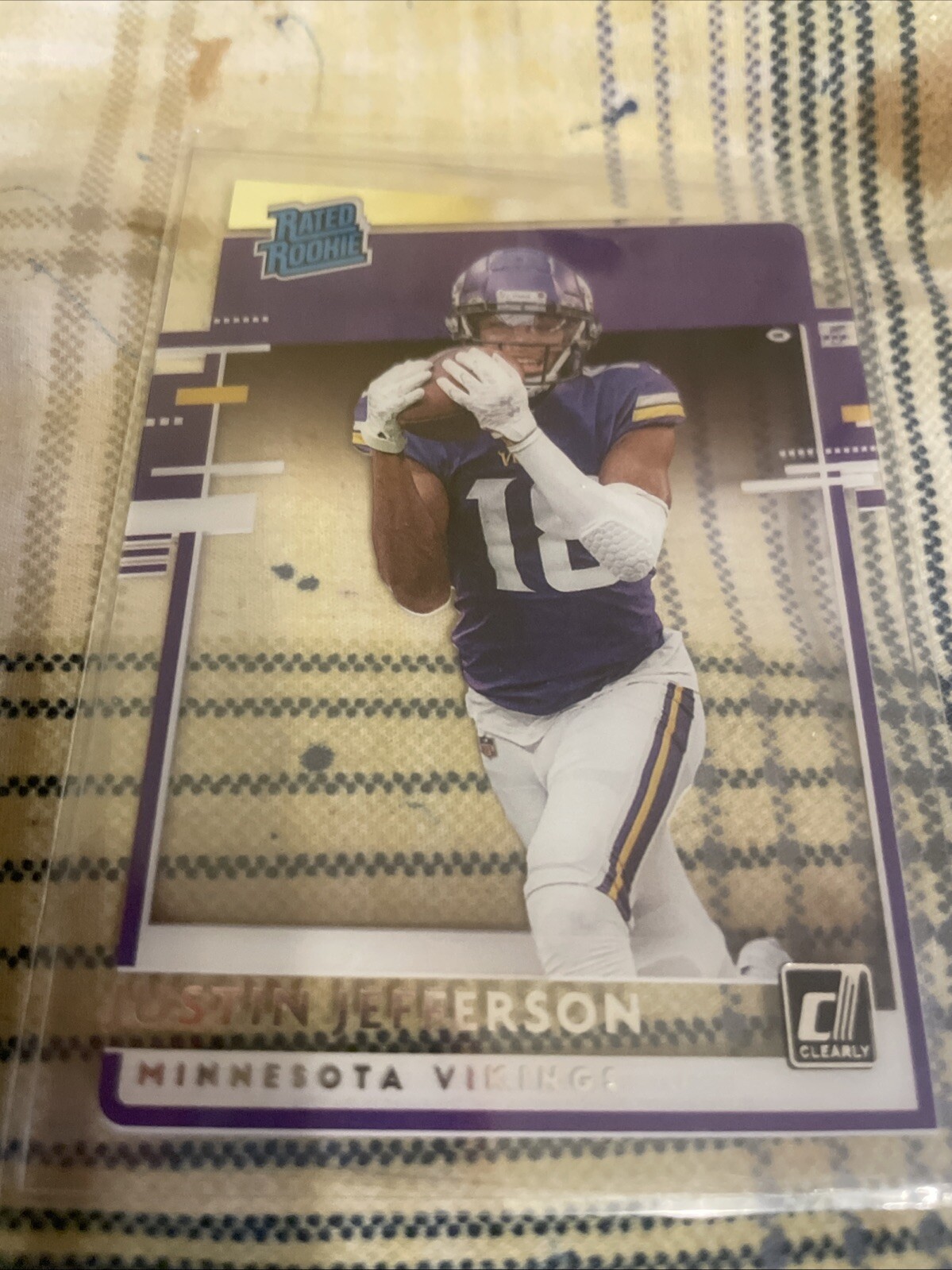 2020  Chronicles - Clearly Donruss Rated Rookie #RR-JUJ Justin Jefferson (RC)
