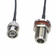 RF coaxial Cable BNC male to N female nut bulkhead RG316 6"~10FT radio antenna