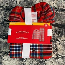 Wondershop 12 Month 2-piece Toddler Family Sleep Set PJ Red Black White Plaid