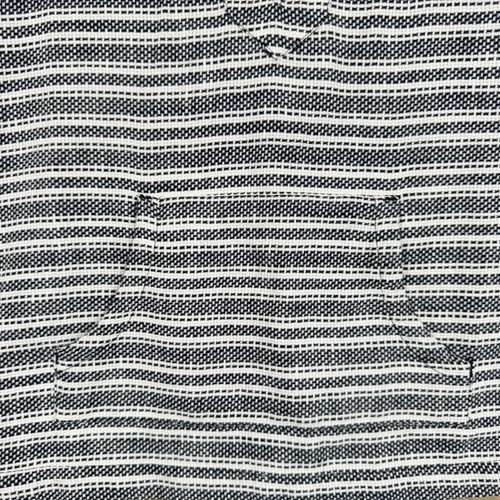 Roxy Poncho Felpa con Cappuccio Donna S Blu Righe Cabo Trip Camicia Lacciata Coastal Boho - Foto 10 di 13