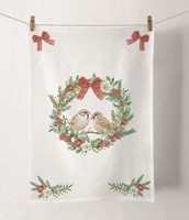 Geschirrtuch, KüChentuch Sparrows In Wreath By Ambiente | Spatzen, Winter