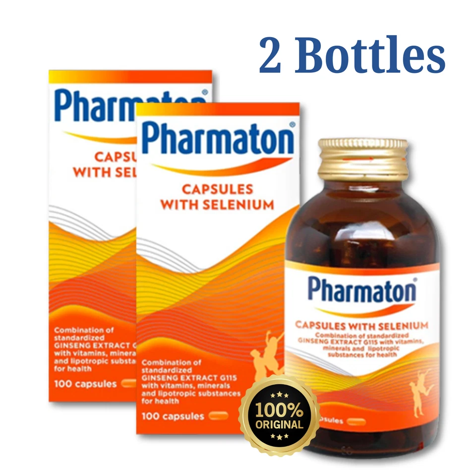 2X Pharmaton Ginseng G115 100 Cápsulas Gel Macio Ginseng Selênio Energético Booster - Imagem 3 de 4