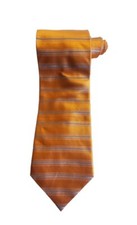 Corbata Versa New York Milan para hombre a rayas anaranjadas
