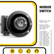 Mirror Power Control Switch Button Lever On Dash left For 2015-2023 Ford TRANSIT