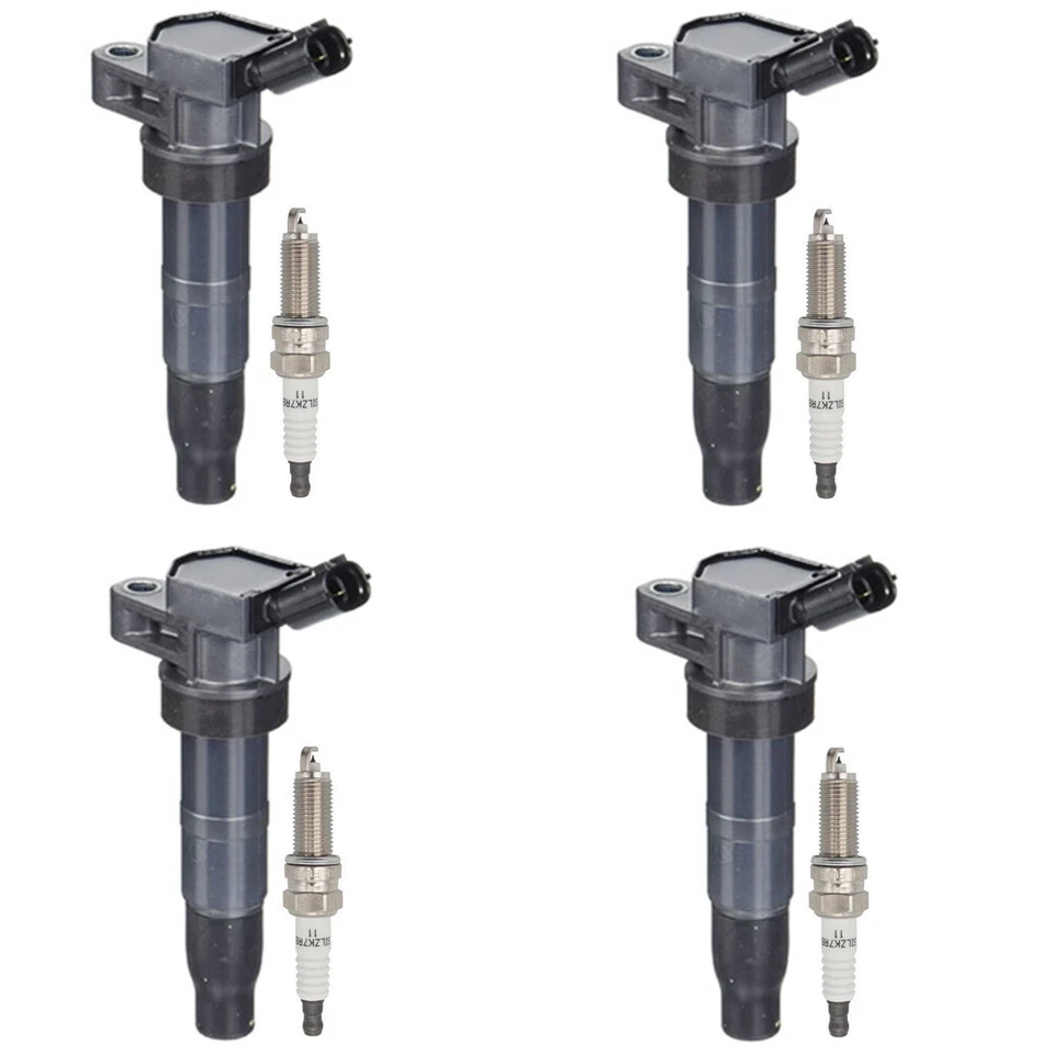 4X Ignition Coils + 4X Spark Plugs for 2011-2015 Kia Optima Sonata 2.4L L4 UF611 Foto 3 de 4