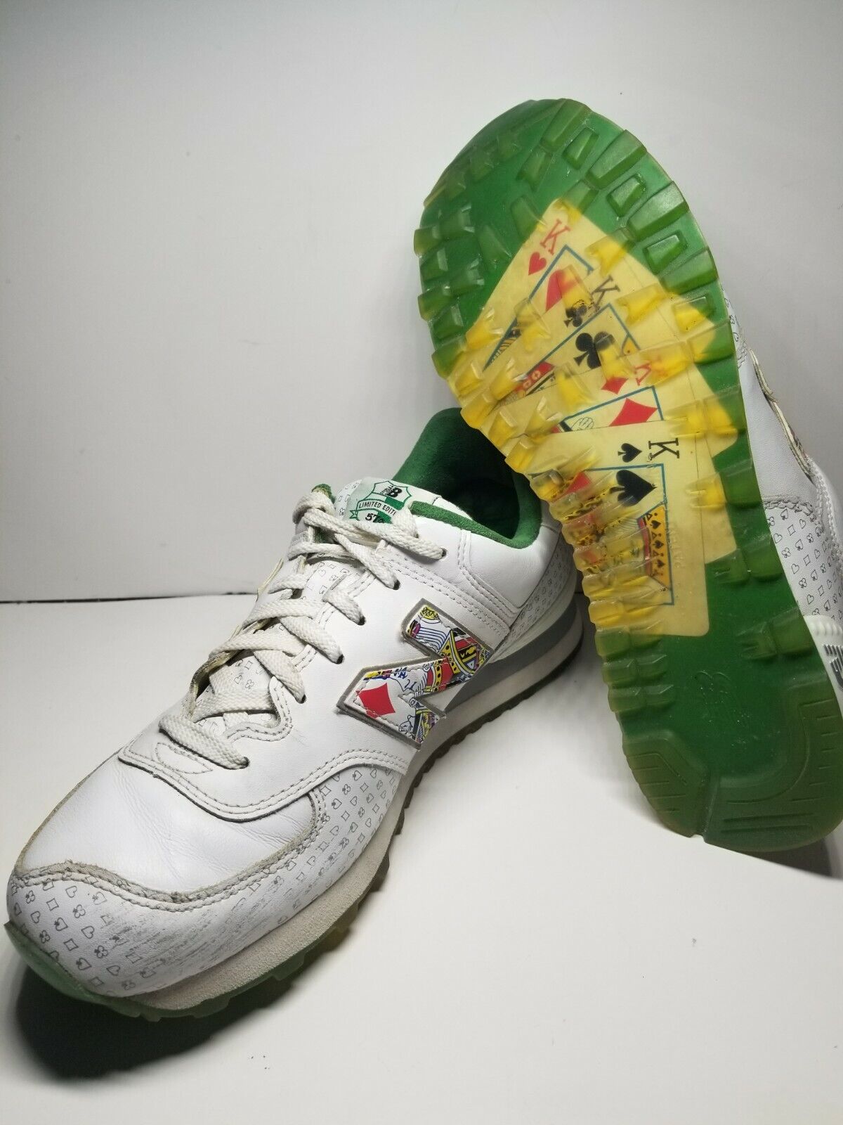 Momentum genezen Klap RARE LIMITED EDITION NEW BALANCE 574 LAS VEGAS CARDS King MEN'S 9 D  M574LVWC NB | eBay