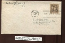 ALBERT SPALDING FAMOUS VIOLINIST & COMPOSER SIGNED COVER LV6205