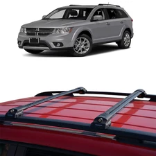 Lockable Black Aluminum Roof Rack Cross Bars Fits Dodge Journey 2009-2020