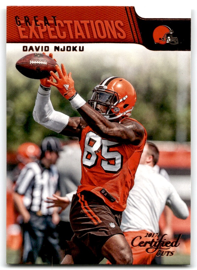 2017 DONRUSS CERTIFIED CUTS GREAT EXPECTATIONS DAVID NJOKU CLEVELAND BROWNS #12
