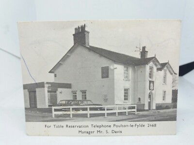 The Miller Arms Poulton le Fylde Vintage Foto Visitenkarte Mr S Davis 97x72mm