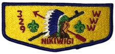 Nikiwigi Lodge 329 Monadnock Council MA S3 Flap BLU Bdr (YX1962)