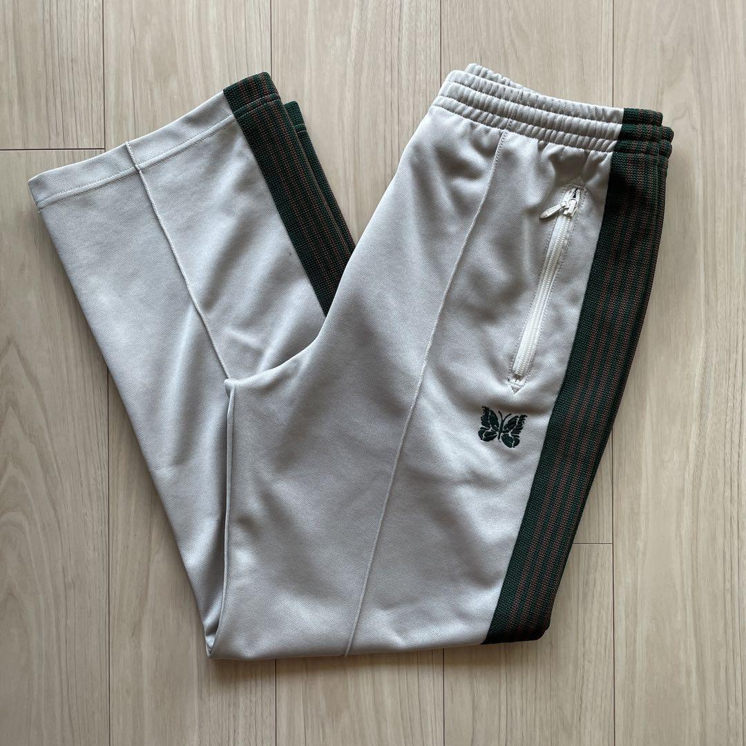 NEEDLES Track Pants Straight Beige x Green lines IN415 Size NEEDLES Track Pants Straight Beige x Green lines IN415 Size