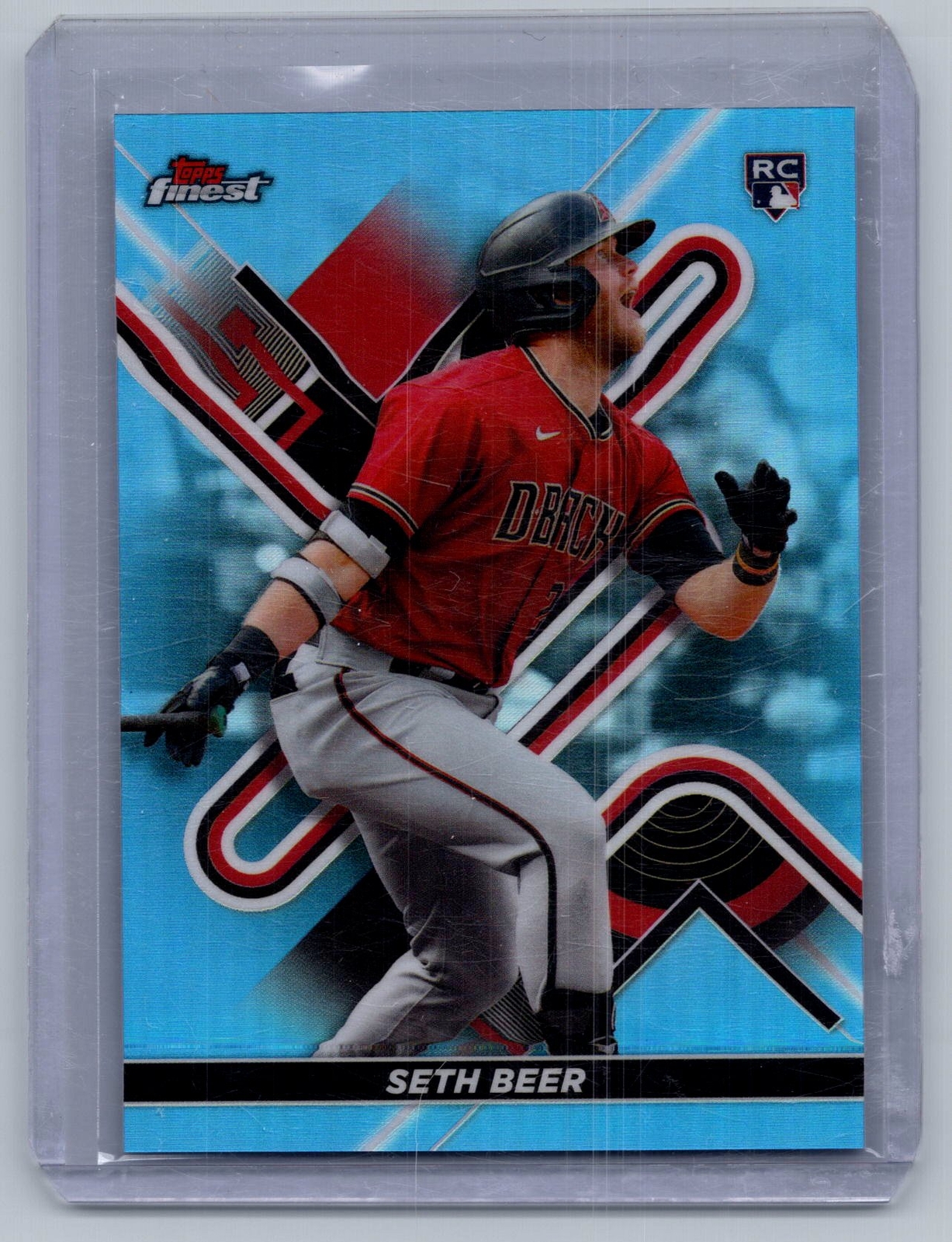 2022 Finest #18 Seth Beer /300 RC Rookie Sky Blue Refractor