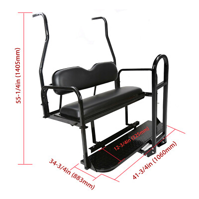 2000-2013 Club Car DS Golf Cart Rear Flip Seat Kit W/ Grab Bar