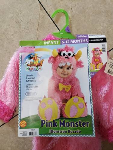 Halloween Pink Monster Costume Toddler 6-12 months - Picture 2 of 4