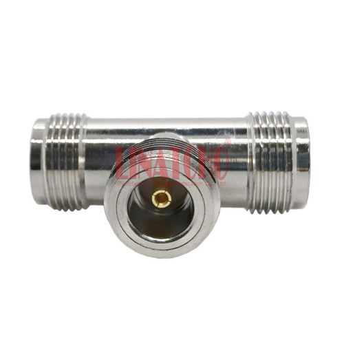 Adaptador coaxial de 2 maneras N Jack RF divisor en forma de T tres en uno triple N hembra - Imagen 8 de 10