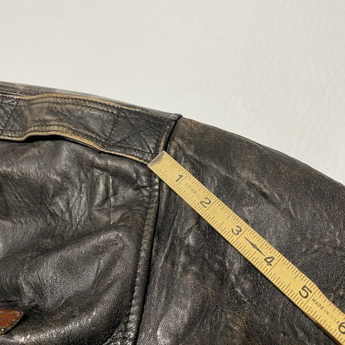 AVIREX Jacke A-2 braun Leder Bomber distressed 70er 80er XL Military - Bild 23 von 24