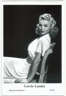 BX137) CAROLE LANDIS SWIFTSURE PHOTO POSTCARD (22/84) PIN UP FILM GLAMOUR