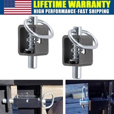 2PCS Utility Steel Spring Trailer Gate Loaded Weld-On Spring Latch Lock Assembly