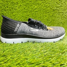 Skechers Summits Dazzling Haze Womens Size 10 Black White Walking Shoes Sneakers