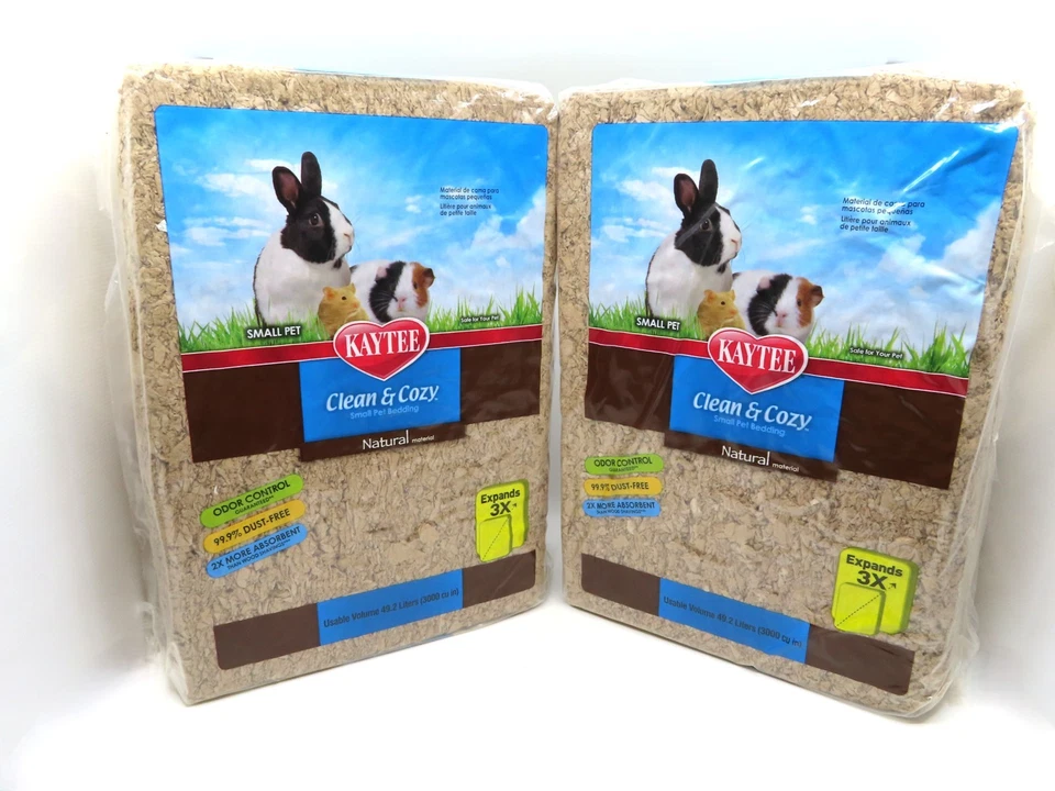 Kaytee Clean and Cozy braune Kleintier Papier Bettwäsche - 98 L (2x49,2 L)