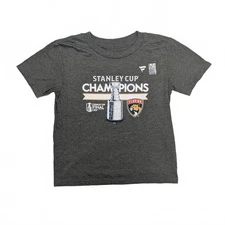 NHL Florida Panthers Stanley Cup Champions T-Shirt, Sz Youth M 5/6