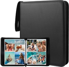 Photo Album 5x7 200 Pockets, Zip Photos Binder Album with 50Pcs Double Sided ...