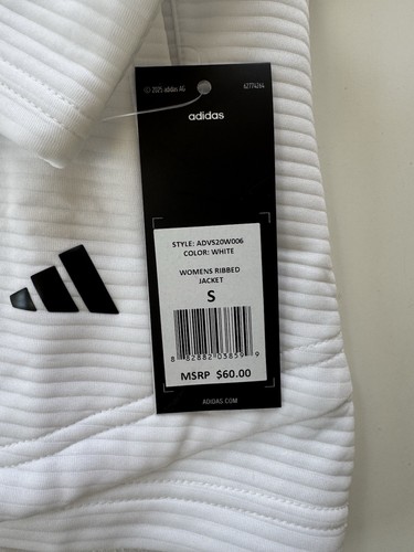 ADIDAS GOLF Women’s Textured Zip Up Jacket ADVS20W006 White S,M, L, XL - Picture 7 of 7