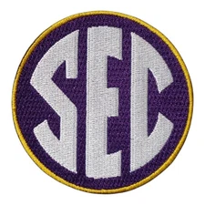 LSU Louisiana State Tigers SEC Vintage Embroidered Iron On Patch 2.5" x 2.5"