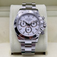 Rolex Daytona 116520 White Dial. 2006 Z Serial. Unpolished Full Set Box Papers