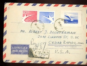 stamp-cover-Poland-registered-fencing