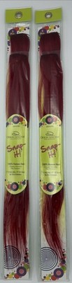 4 Pc Design Lengths Hair Exstentions Red Snap-it  100% Human Hair 14  Long
