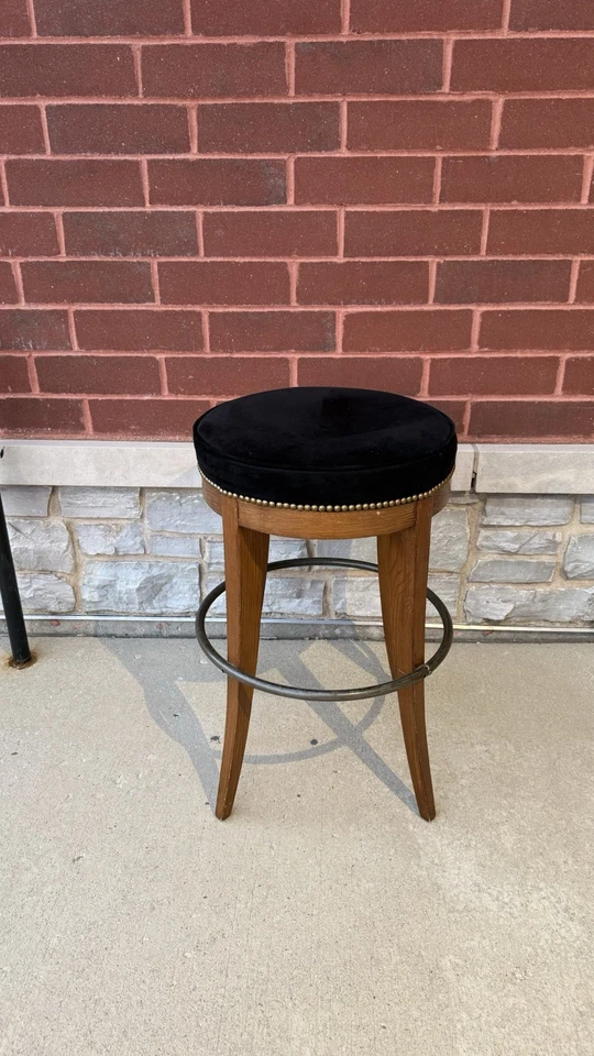 Swaim Designer Bar Stools – Natural Oak + Ultra-Suede – Trade Quality [Set of 4] - Image 2 of 4