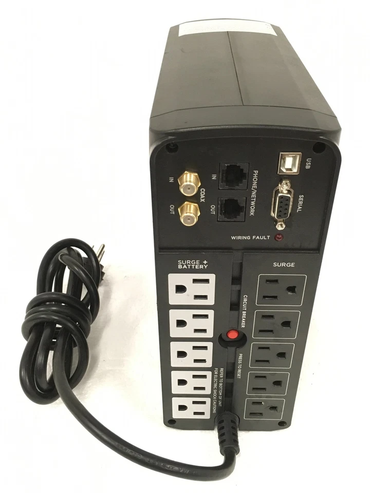 CyberPower BRG1000AVRLCD 10-Outlet Intelligent LCD UPS,1000VA/600W,No Batt WORKS - Image 4 of 4