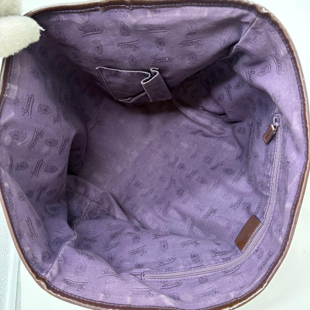 GUCCI 211976 Tote Shoulder Handbag Canvas Leather Brown Vintage Logo From Japan thumbnail 3