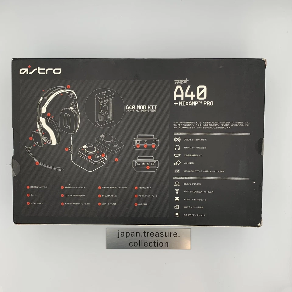 ASTRO A40 TR + Mixamp Pro Wired Gaming Headset PC/Mac/PS4 From Japan - Image 3 of 4