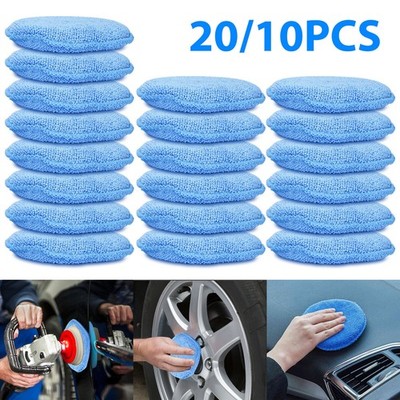5'' Microfiber Foam Sponge Applicator Pads Car Buffing Waxing Polish Wax Cleaner