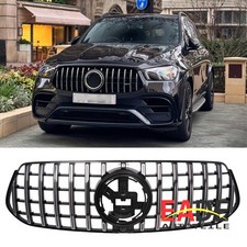 KÜHLERGRILL GLANZ SCHWARZ+CHROM GRILL FÜR MERCEDES-BENZ GLE W167 C167 AMG-LINE
