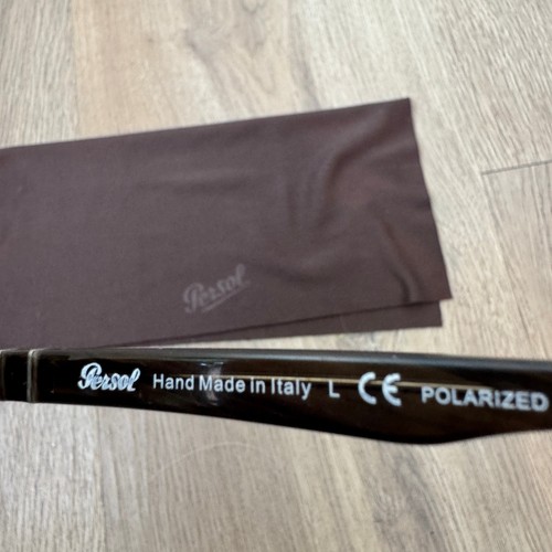 Occhiali da sole Persol Typewriter Edition PO 3108-S nero lenti polarizzate blu chiaro - Foto 7 di 13