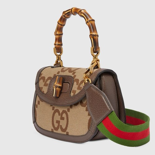 Gucci Bamboo 1947 SMALL top handle bag Jumbo GG- BNWT - Picture 6 of 19